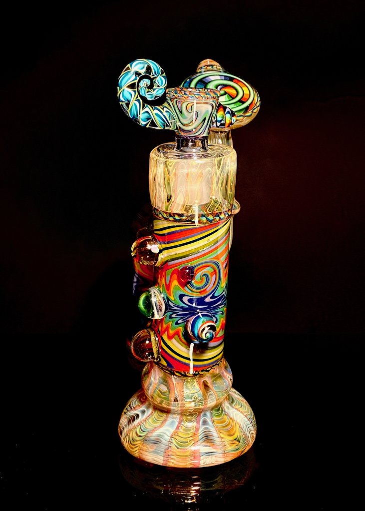 WillStarGlass Linework and Fume Double Bubbler