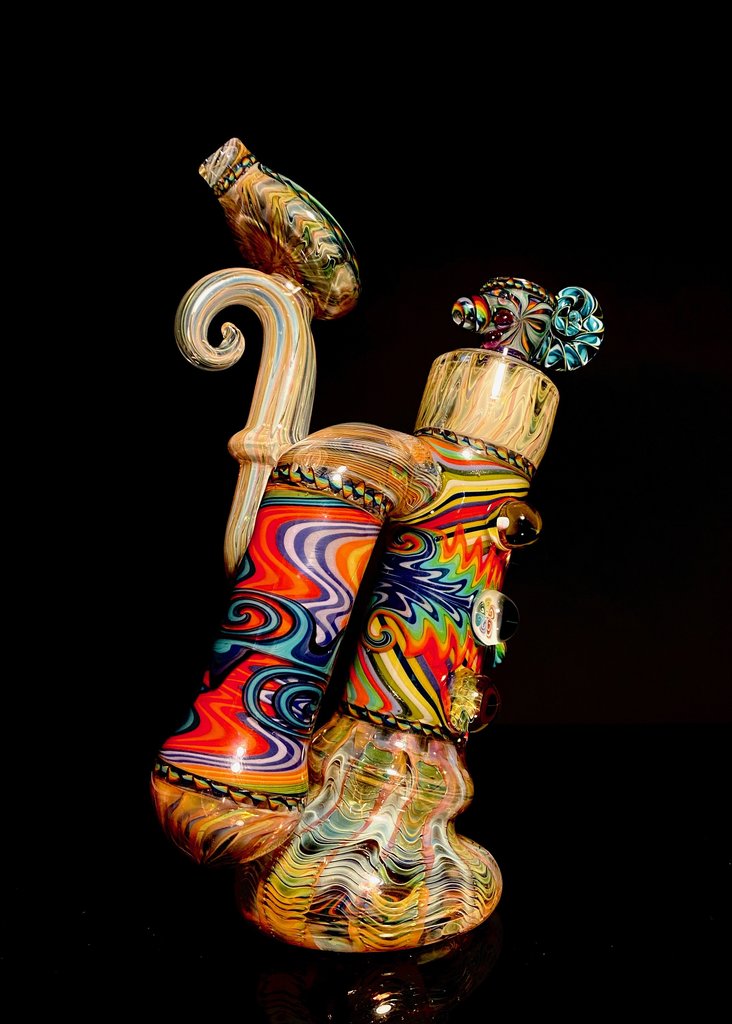 WillStarGlass Linework and Fume Double Bubbler