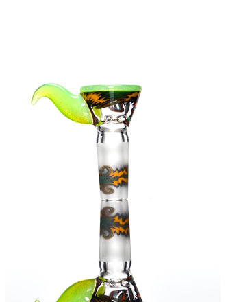 Kevin Howell BiPolar Fade to Clear 4 hole slide with Color horn 14mm 1