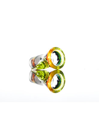 Kevin Howell BiPolar Fade to Clear 4 hole slide with Color horn 18mm 1