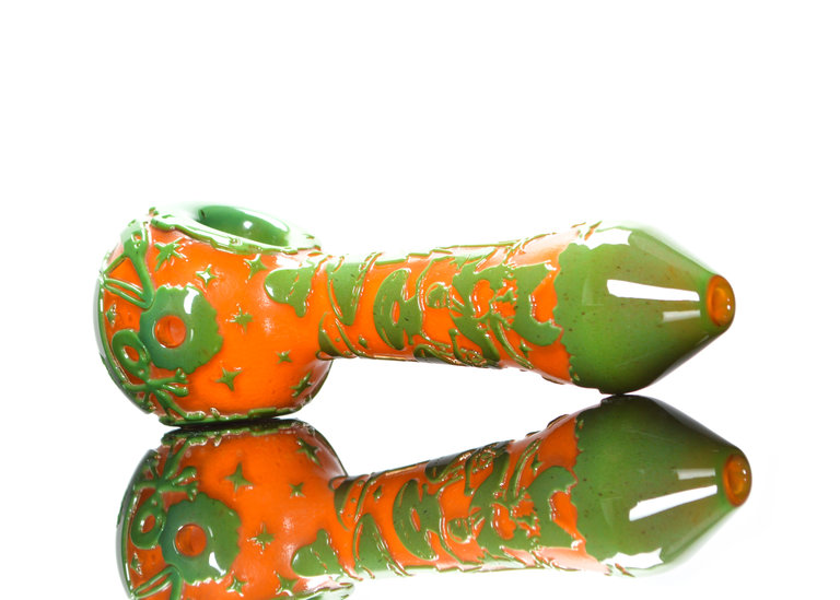 Liberty 503 2 color carved and Flame polished Alien Theme