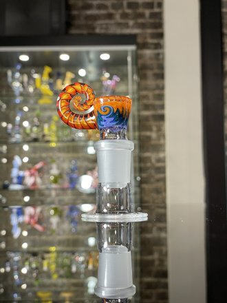 WillStarGlass Cane Wrapped Three Hole Martini 18mm 54