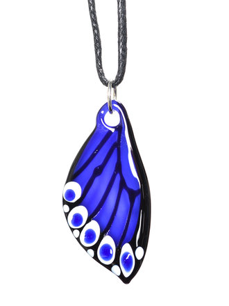 Margaret Zinser MZ Glass Butterfly Wing Pendant 19