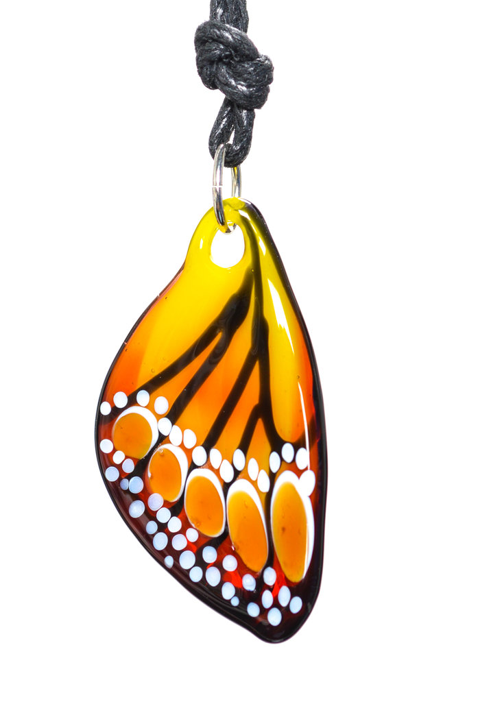 Margaret Zinser MZ Glass Butterfly Wing Pendant 16