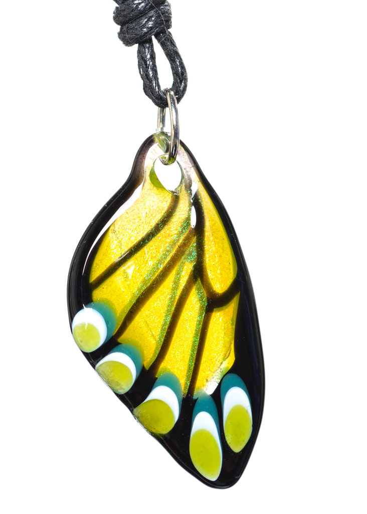 Margaret Zinser MZ Glass Butterfly Wing Pendant 14