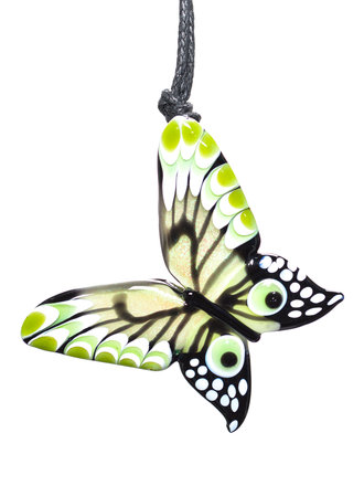 Margaret Zinser MZ Glass Butterfly Pendant 17