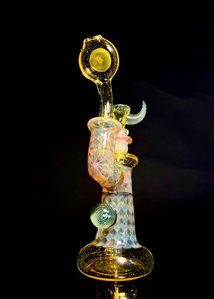 Royal Glass Royal Fumed Pull Carb Bubbler with Slide - 1