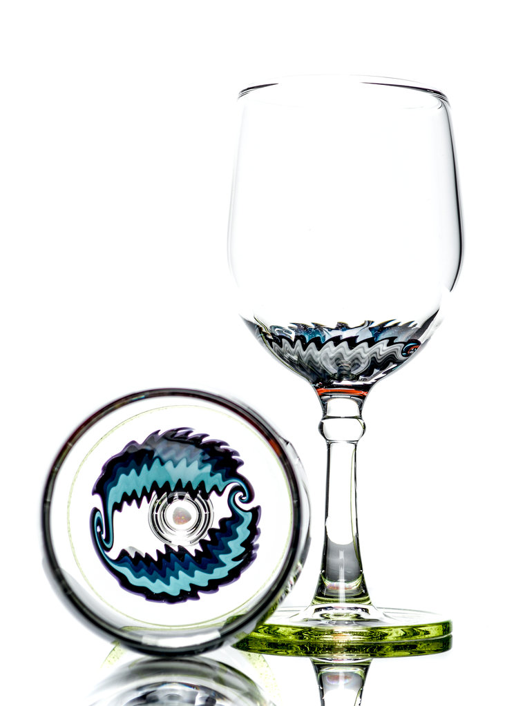 Kevin Howell Kevin Howell Wine Glass Set w/ Opal Stem and bi-polar sections