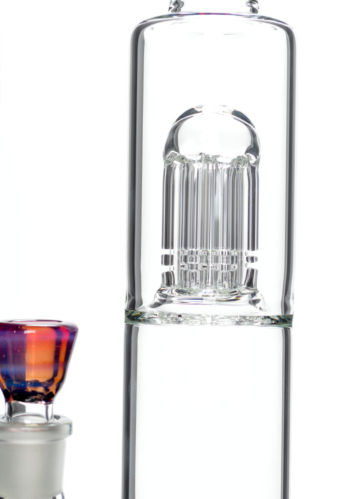 IV Glass (Bobby Richards) Circ to 8 arm tree perc by IV glass Purple