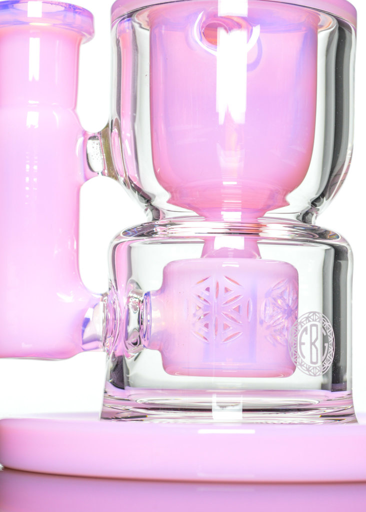 Fat Boy Glass Hourglass Torus 60mm - Pink