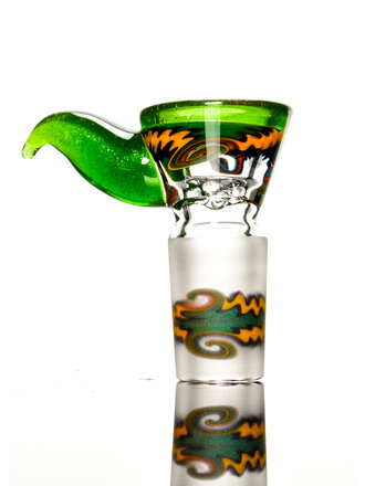 Kevin Howell BiPolar Fade to Clear 4 hole slide with Color horn 18mm 10