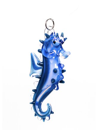 Liz Wright Luicid & Peacock Sea Horse Pendant