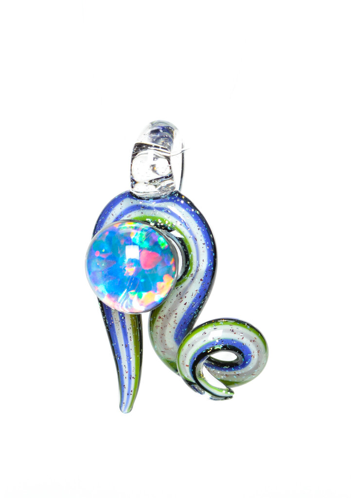 Baker The Glass Maker Opal and Dichro pendant