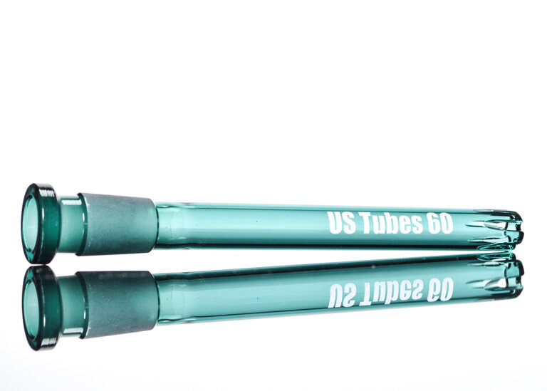US Tubes 18/14mm 6" Showerhead Downstem - Green