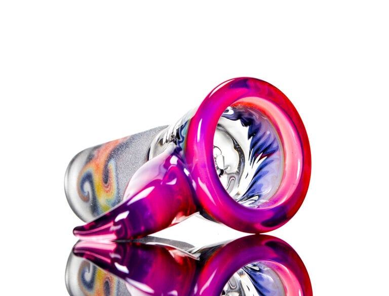 Kevin Howell BiPolar Fade to Clear 4 hole slide with Color horn 18mm 13