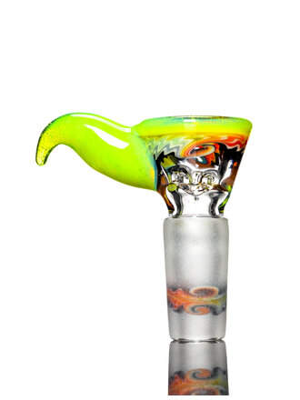 Kevin Howell BiPolar Fade to Clear 4 hole slide with Color horn 14mm 15