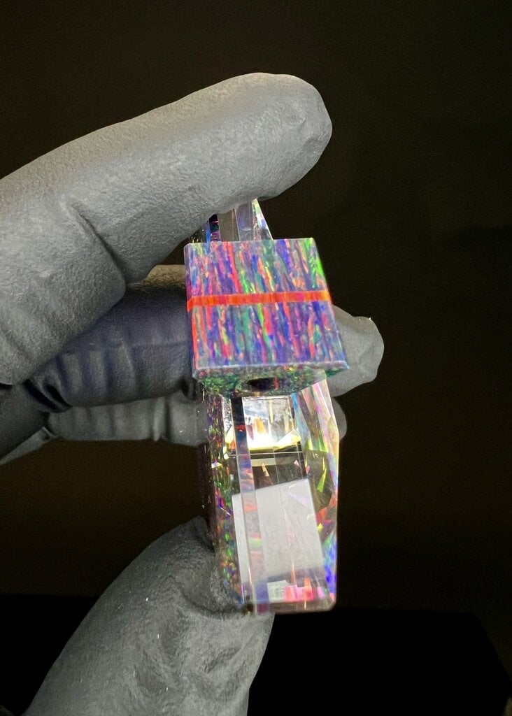 Kravin Triangle layerd opal pendant