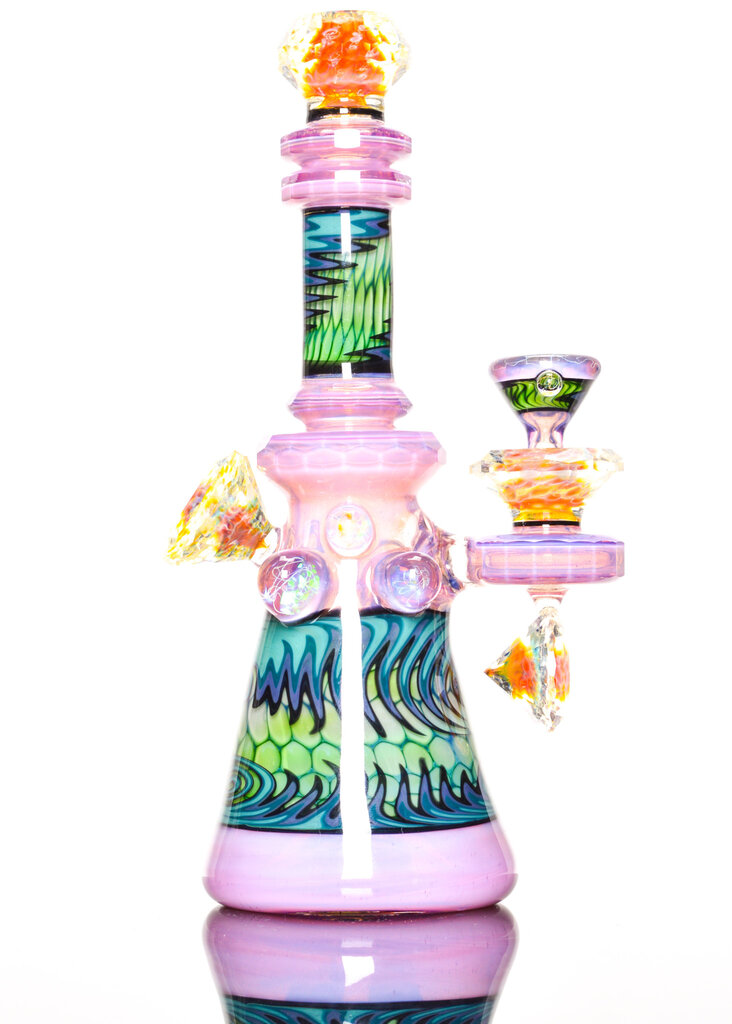 Shuhbuh Stratosphere Rig in Starbrite w/ Double Layer Sections and Facted Squiglecomb Joint and Mouthpiece