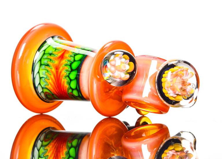 Shuhbuh Exp Orange Opal Canteen Rig w/ Fume implosion Mouth Piece