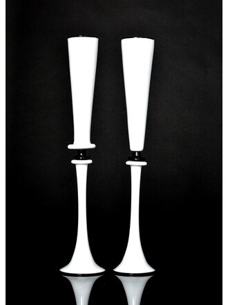 JUST ANOTHER GLASS BLOWER (JAG) JAG Art Deco Champagne Flutes