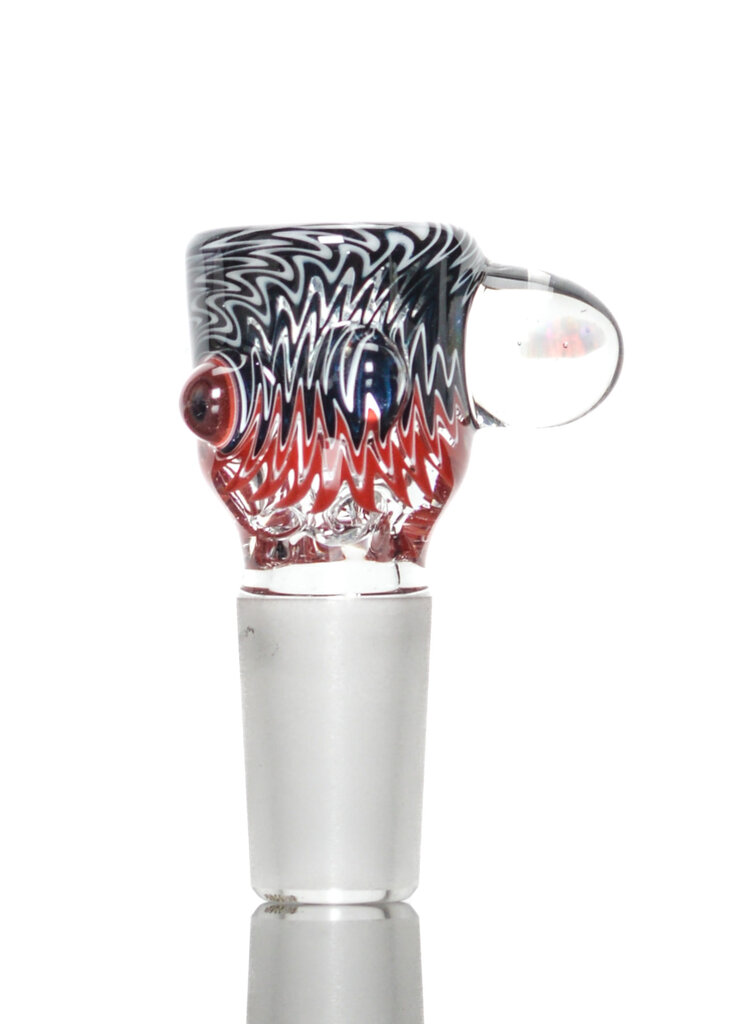 Baker The Glass Maker 14mm Worked martini slide with opals  11