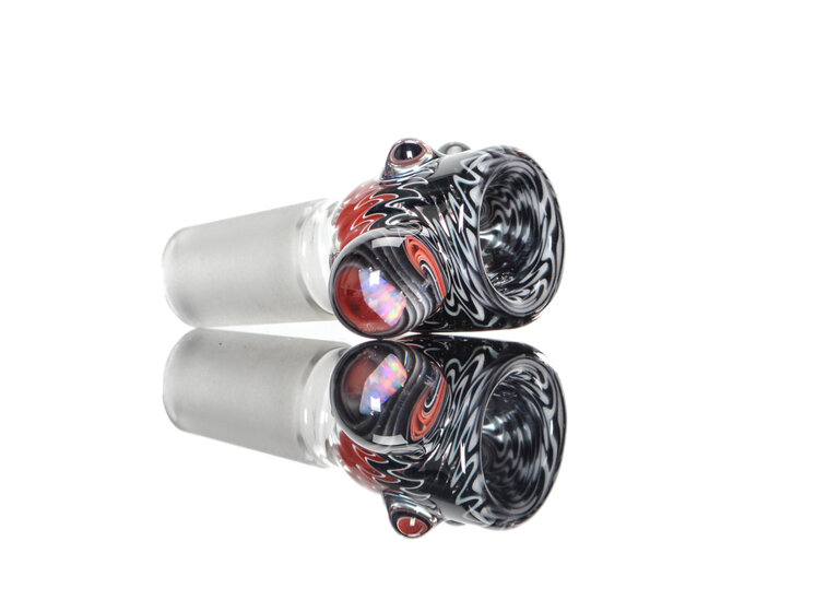 Baker The Glass Maker 14mm Worked martini slide with opals  11