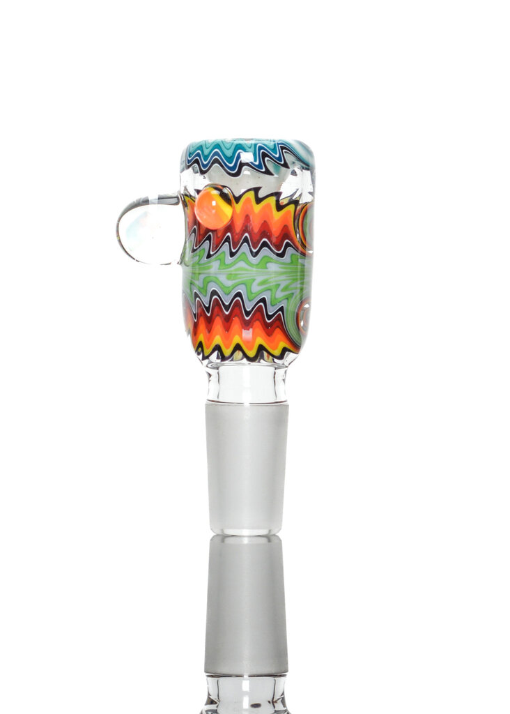Baker The Glass Maker 14mm Worked slide with opals  4