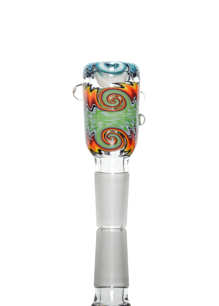 Baker The Glass Maker 14mm Worked slide with opals  4