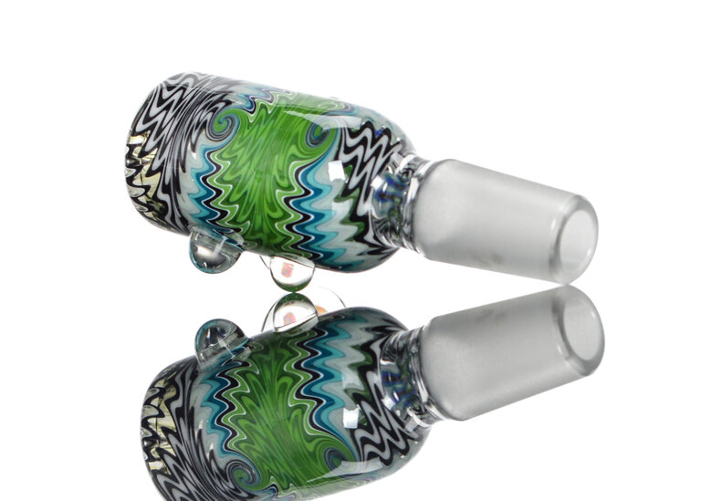 Baker The Glass Maker 14mm Worked slide with opals  6