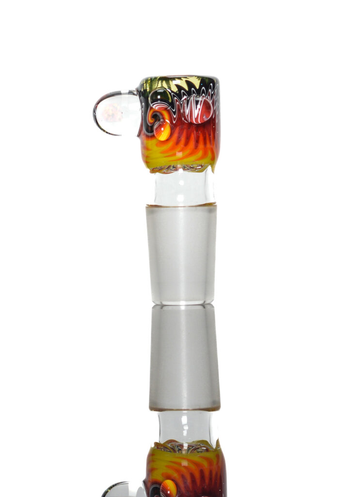 Baker The Glass Maker 18mm Worked  martini  slide with opals  3