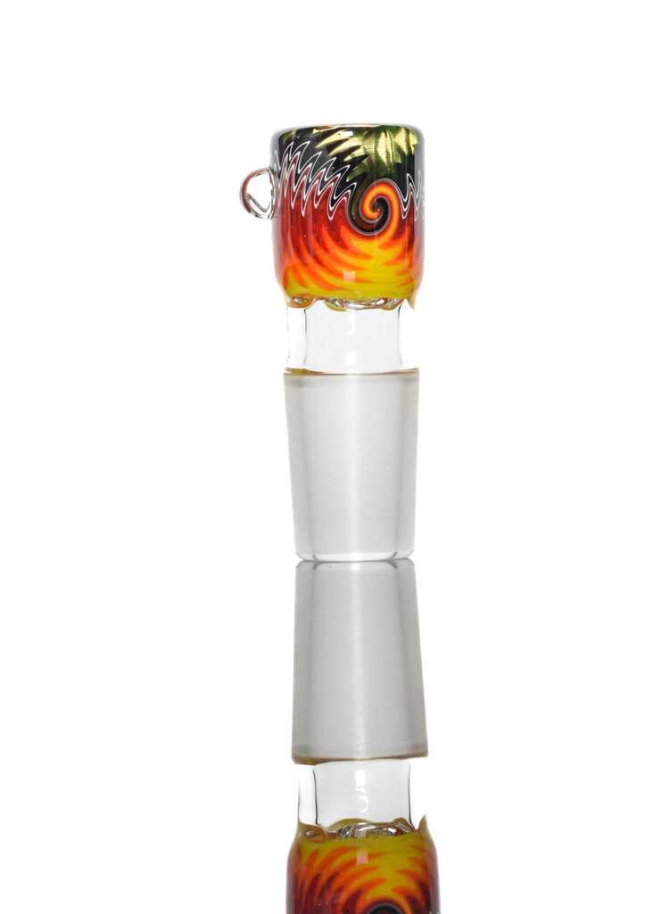 Baker The Glass Maker 18mm Worked  martini  slide with opals  3