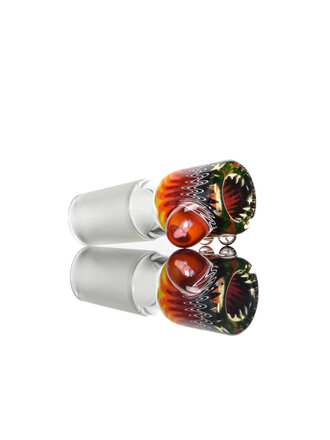 Baker The Glass Maker 18mm Worked  martini  slide with opals  3