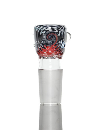 Baker The Glass Maker 18mm Worked  martini  slide with opals  4