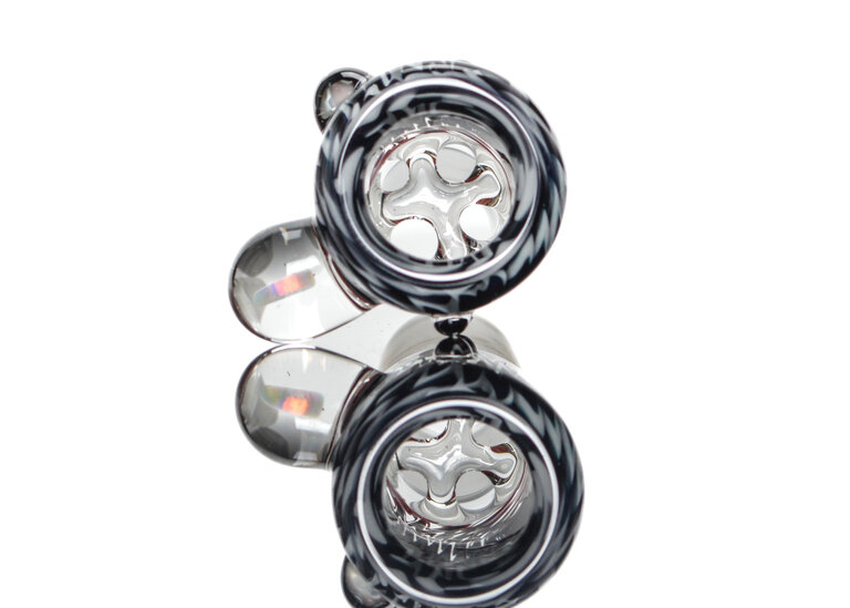 Baker The Glass Maker 18mm Worked  martini  slide with opals  4