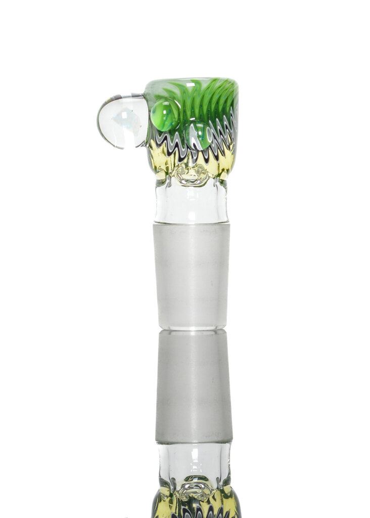 Baker The Glass Maker 18mm Worked  martini  slide with opals  5