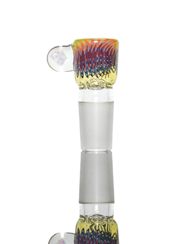 Baker The Glass Maker 18mm Worked  martini  slide with opals  6
