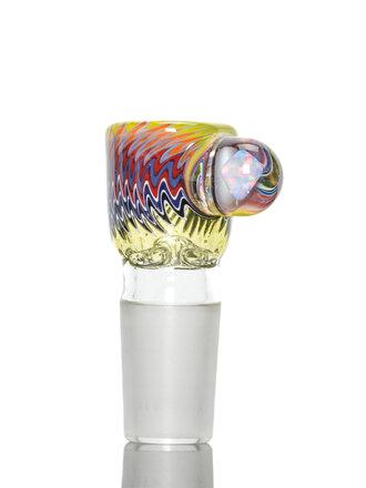 Baker The Glass Maker 18mm Worked  martini  slide with opals  6