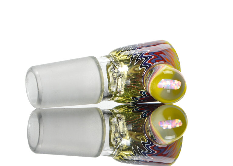 Baker The Glass Maker 18mm Worked  martini  slide with opals  6