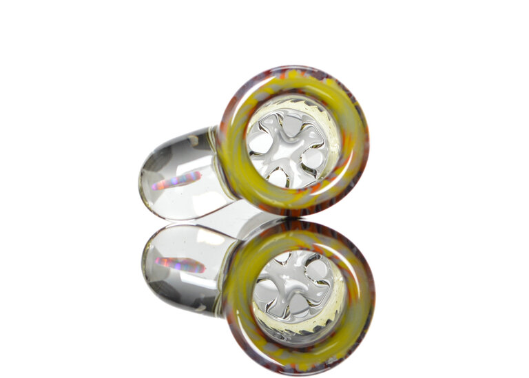 Baker The Glass Maker 18mm Worked  martini  slide with opals  6