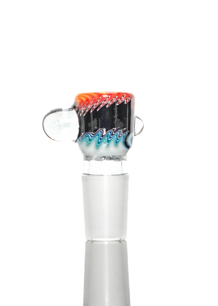 Baker The Glass Maker 18mm Worked  martini  slide with opals  10