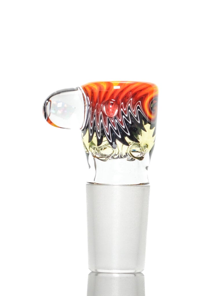 Baker The Glass Maker 18mm Worked  martini  slide with opals  11