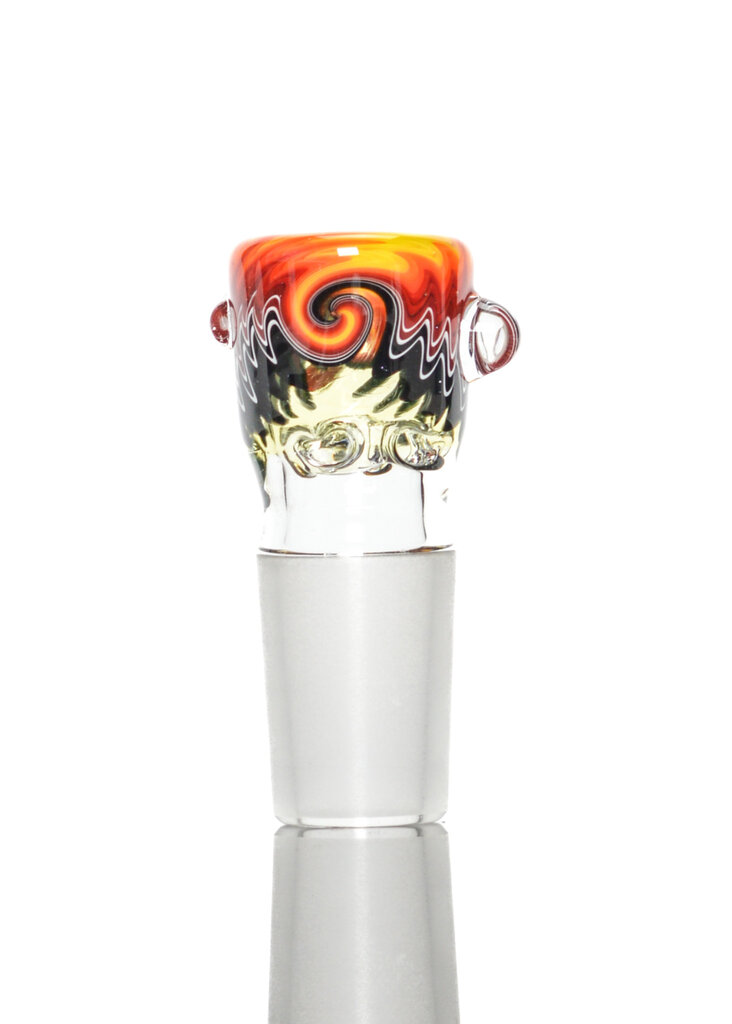 Baker The Glass Maker 18mm Worked  martini  slide with opals  11