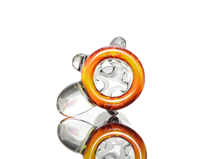 Baker The Glass Maker 18mm Worked  martini  slide with opals  11