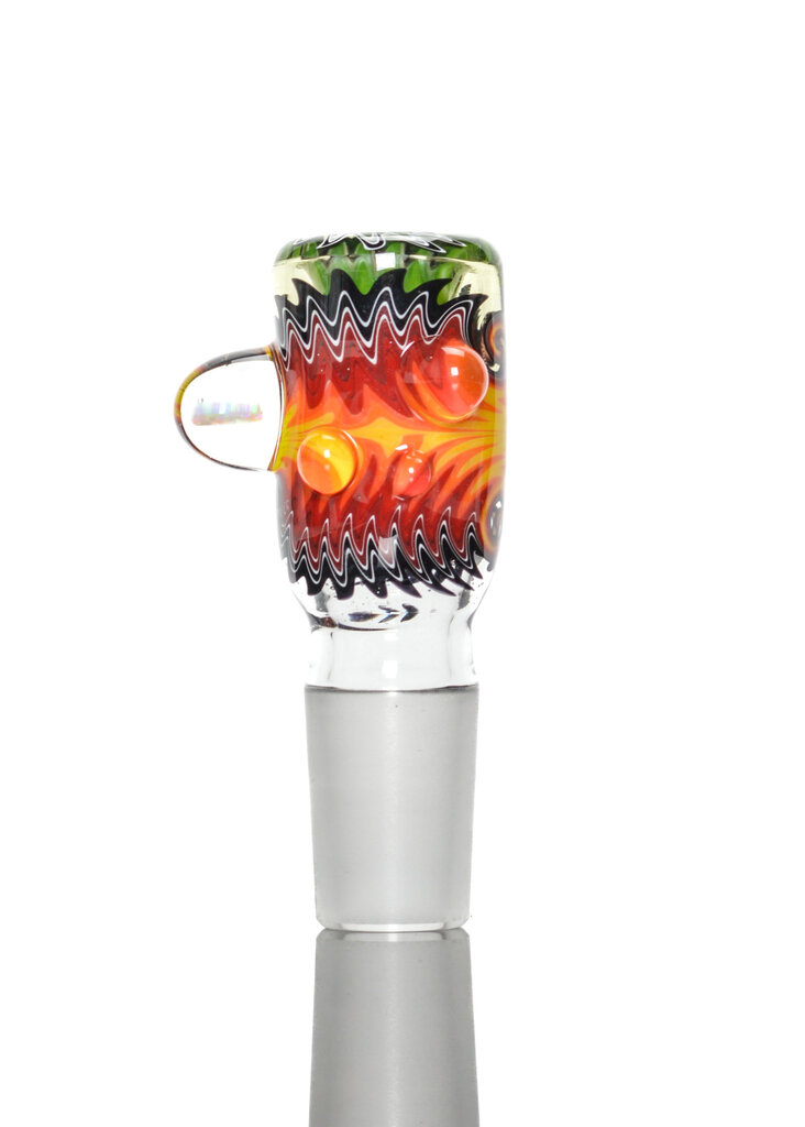 Baker The Glass Maker 18mm Worked slide with opals  4