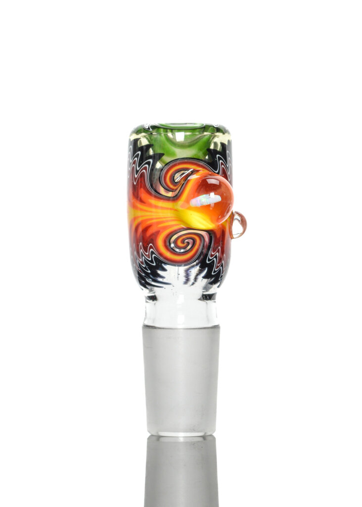 Baker The Glass Maker 18mm Worked slide with opals  4