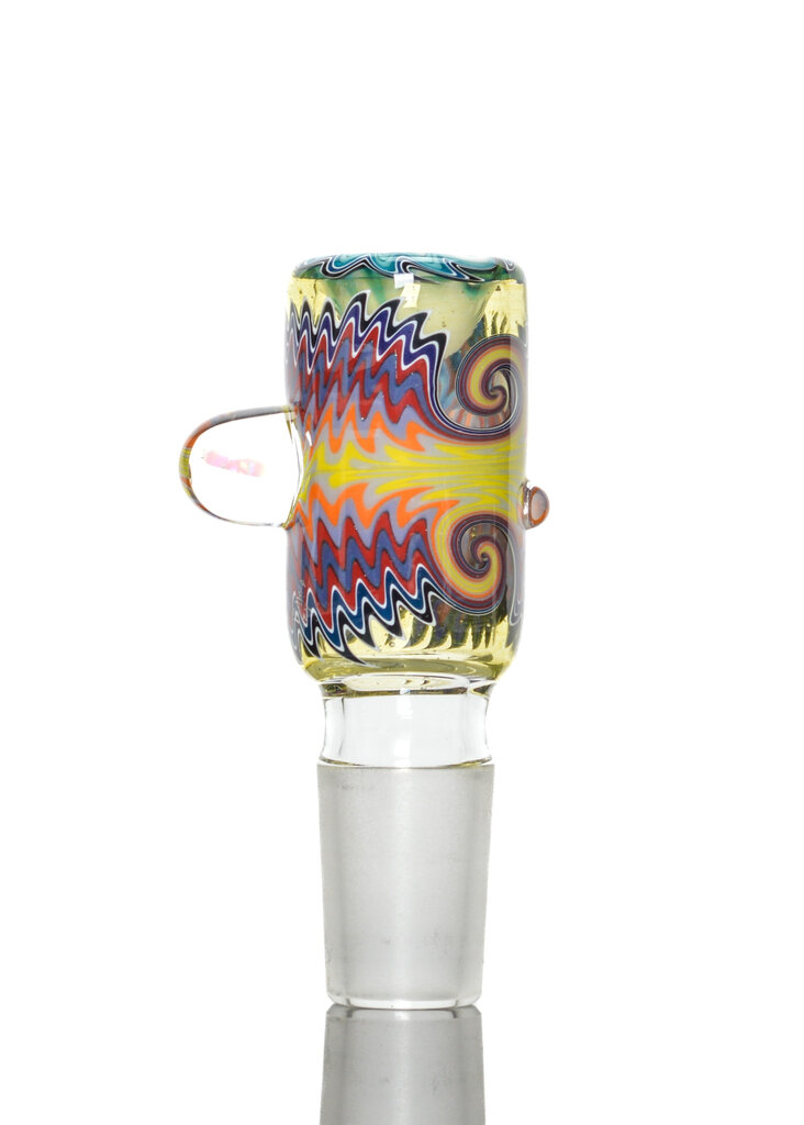 Baker The Glass Maker 18mm Worked slide with opals  5