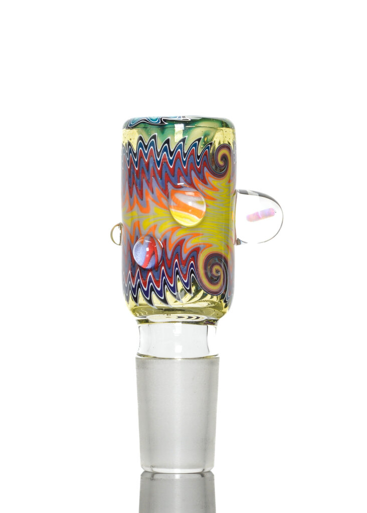 Baker The Glass Maker 18mm Worked slide with opals  5