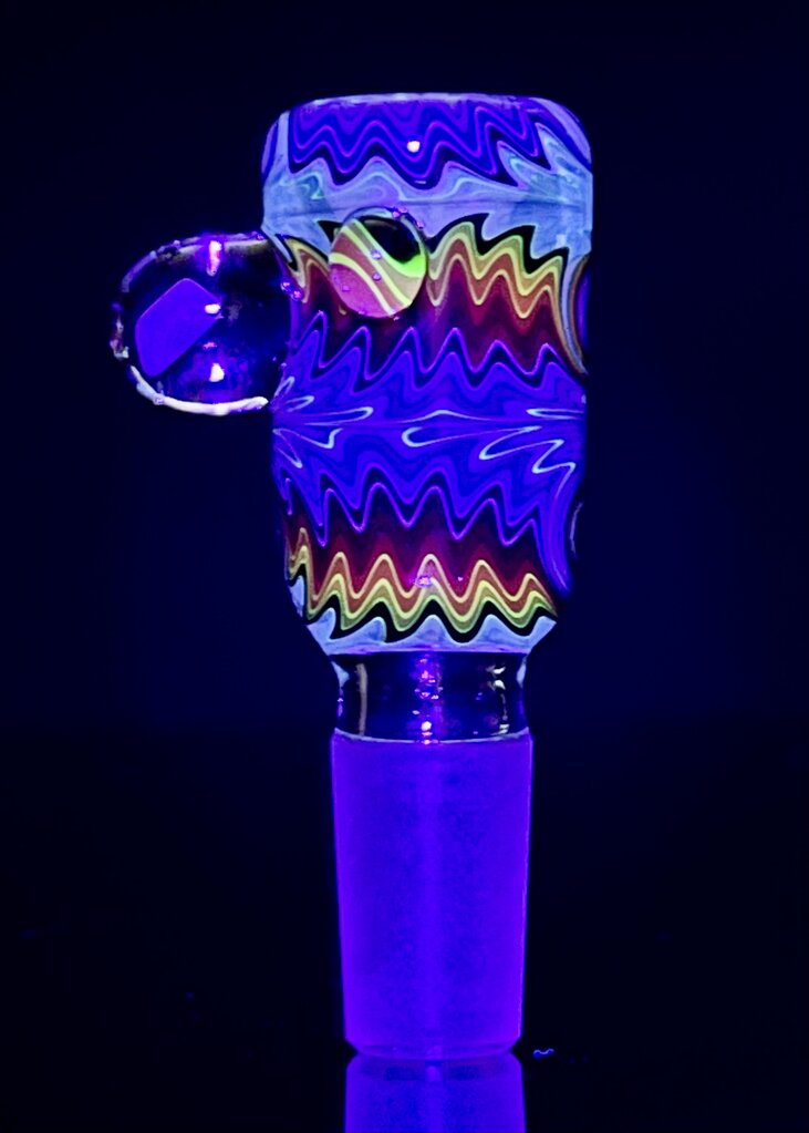Baker The Glass Maker 14mm Worked slide with opals  4