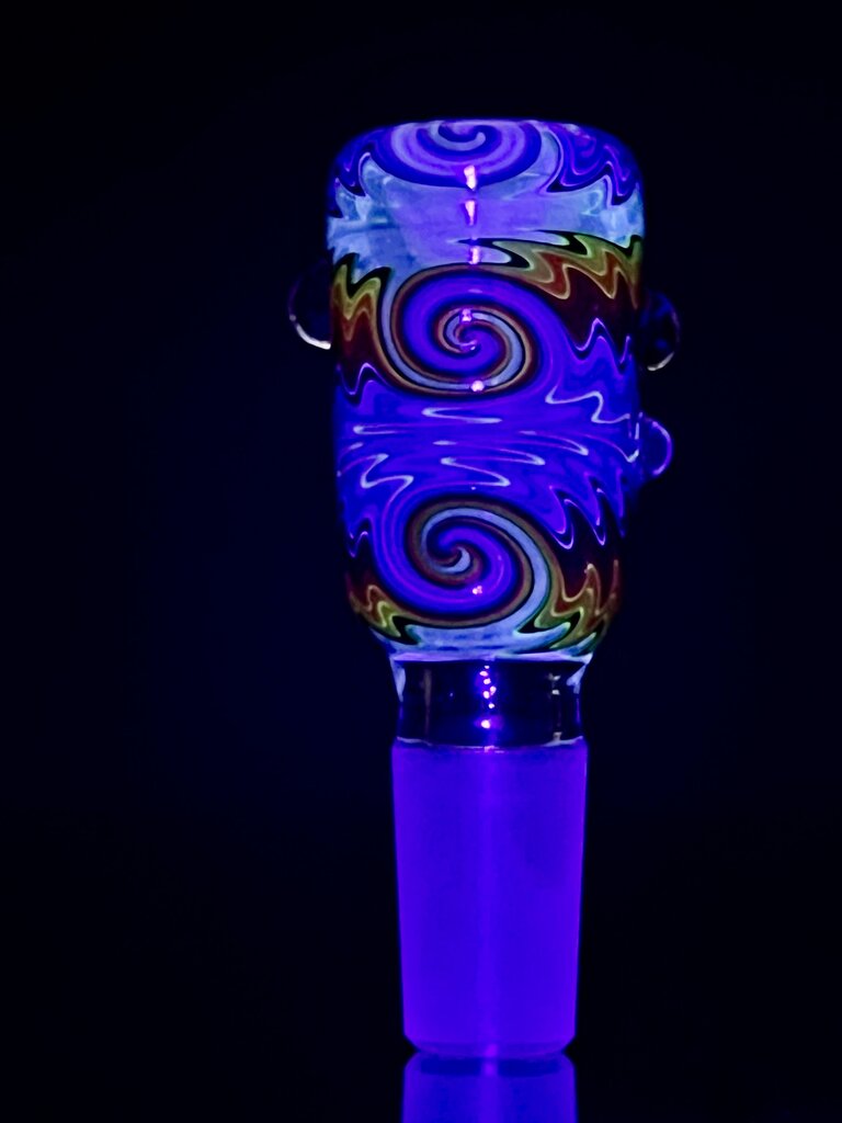 Baker The Glass Maker 14mm Worked slide with opals  4