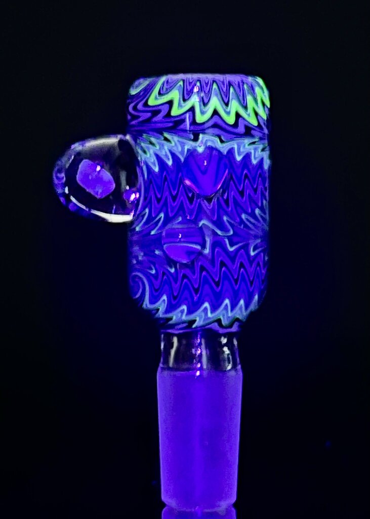 Baker The Glass Maker 14mm Worked slide with opals  6